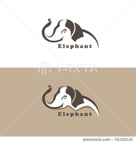 vector elephant silhouette. vector elephant silhouette. 50289226