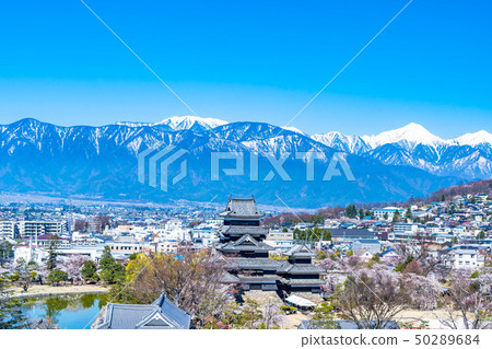 Matsumoto Castle and city area seen from Matsumoto City Office observation deck [Nagano Prefecture] 50289684