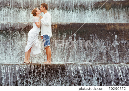 Happy family on honeymoon holidays Happy family on honeymoon holidays 50290852