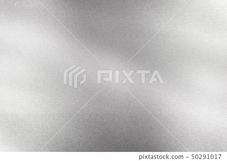 Brushed silver wave metallic wall, abstract 50291017