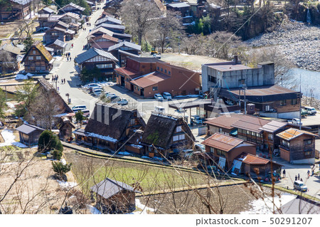 從Kojimachi城堡廢墟看見的Shirakawago 50291207