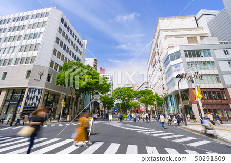 Nagoya Naka Ward Sakae Street Otsu Street Scramble intersection Matsuzakaya Nagoya branch Minami Otsu street pedestrian heaven Nagoya Naka Ward Sakae Street Otsu Street Scramble intersection Matsuzakaya Nagoya branch Minami Otsu street pedestrian heaven 50291809
