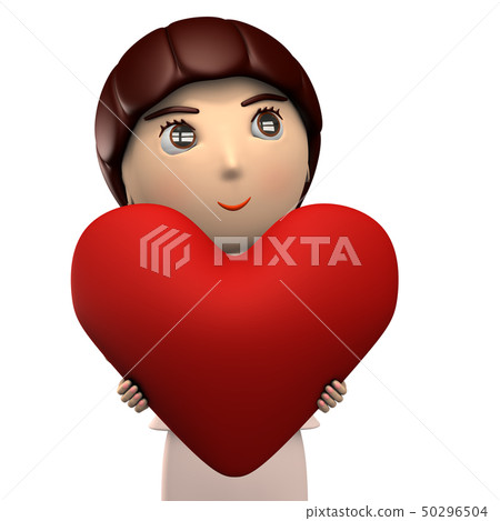 A woman in a young suit with her heart 50296504