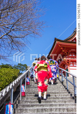Japanese tourists and foreigner put a dress yukata Japanese tourists and foreigner put a dress yukata 50296788