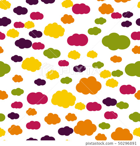 Cloudy sky vector seamless pattern texture - Stock Illustration ...