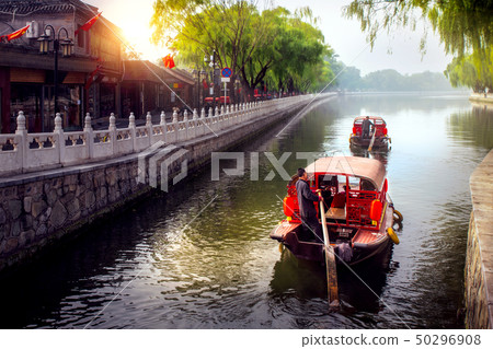 China traditional tourist boats on Beijing China traditional tourist boats on Beijing 50296908