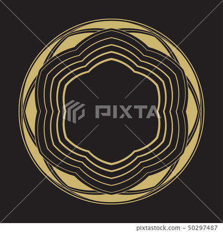 Gold decorative frame. Gold decorative frame. 50297487