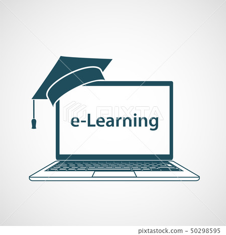 Distant learning, online education. Graduate hat Distant learning, online education. Graduate hat 50298595