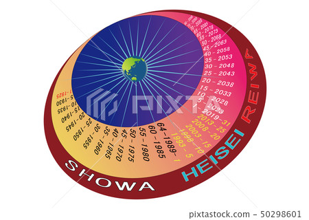 Showa Heisei era year and system of the year III - Stock Illustration ...