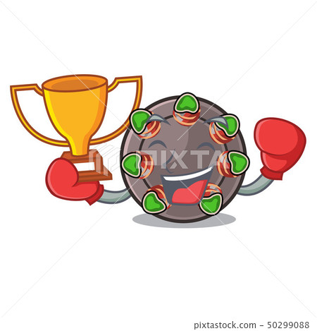 Boxing winner escargot in the a cartoon shape 50299088