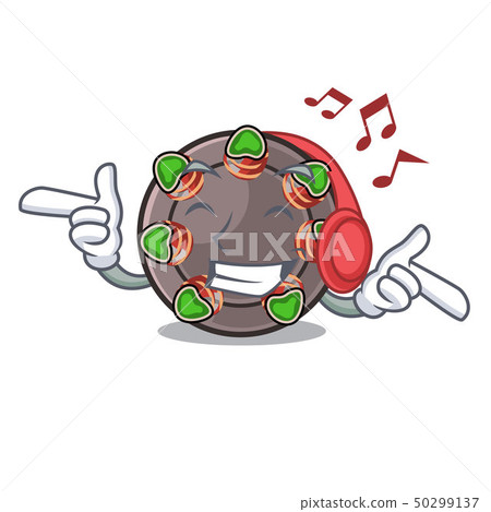 Listening music fried escargot in a cartoon hot pan Listening music fried escargot in a cartoon hot pan 50299137