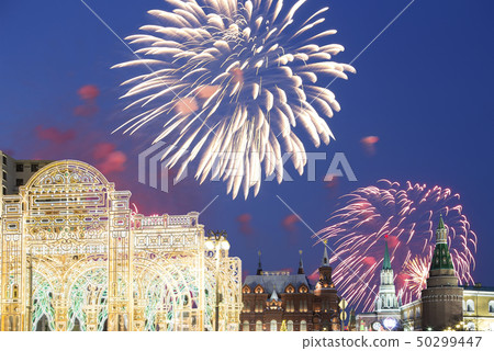 Fireworks over the Moscow, Russia Fireworks over the Moscow, Russia 50299447