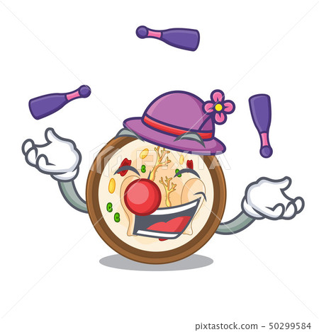 Juggling samgyetang in a the cartoon plate 50299584