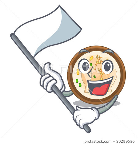 With flag samgyetang in a the cartoon plate With flag samgyetang in a the cartoon plate 50299586