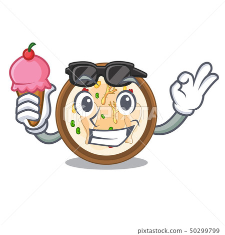 With ice cream samgyetang isolated with in the mascot 50299799