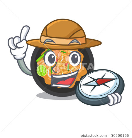 Explorer pat thai in the cartoon shape 50300166