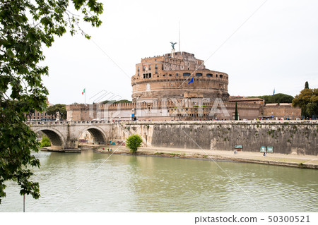 Ancient ruins of Rome (Italy) Castel Sant'Angelo along the Tiber Ancient ruins of Rome (Italy) Castel Sant'Angelo along the Tiber 50300521