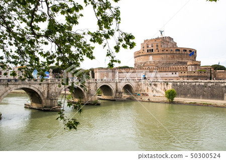 Ancient ruins of Rome (Italy) Castel Sant'Angelo along the Tiber Ancient ruins of Rome (Italy) Castel Sant'Angelo along the Tiber 50300524