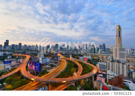 Bangkok city panorama from skyscraper in Thailand Bangkok city panorama from skyscraper in Thailand 50301121