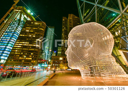 Night view in Calgary, Alberta,Canada 50301126