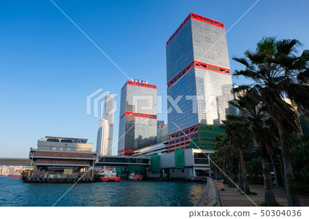 Hong Kong upper ring high-rise buildings and ferry terminal 50304036