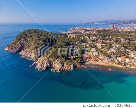 Drone picture over the Costa Brava coastal Drone picture over the Costa Brava coastal 50304623