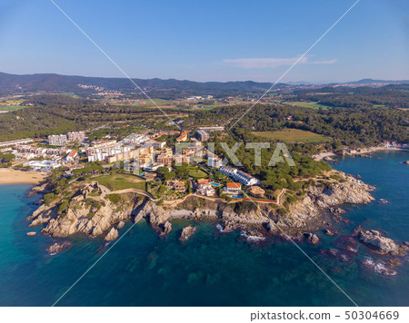 Drone picture over the Costa Brava coastal Drone picture over the Costa Brava coastal 50304669