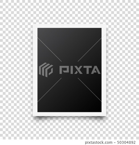 Photo card frame,film. Retro vintage photograph with shadow. Digital snapshot image. Photography art 50304892