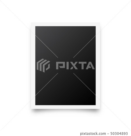 Photo card frame,film. Retro vintage photograph with shadow. Digital snapshot image. Photography art 50304893