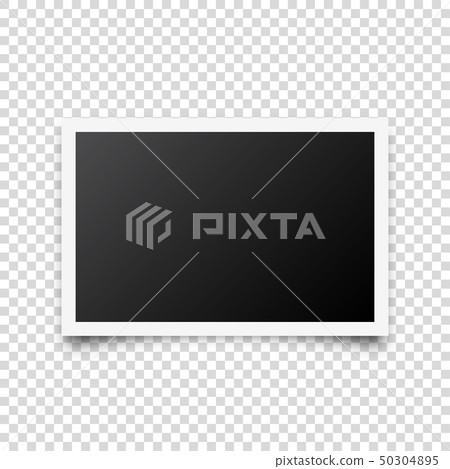 Photo card frame,film. Retro vintage photograph with shadow. Digital snapshot image. Photography art 50304895