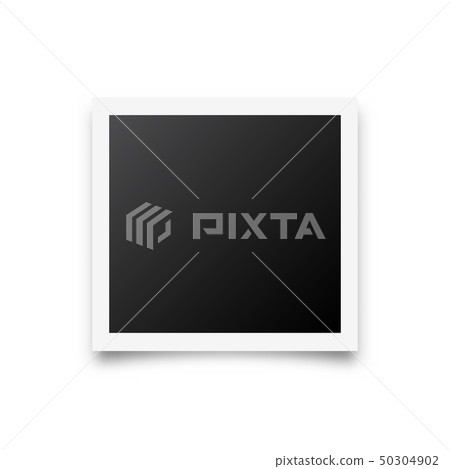 Photo card frame,film. Retro vintage photograph with shadow. Digital snapshot image. Photography art 50304902