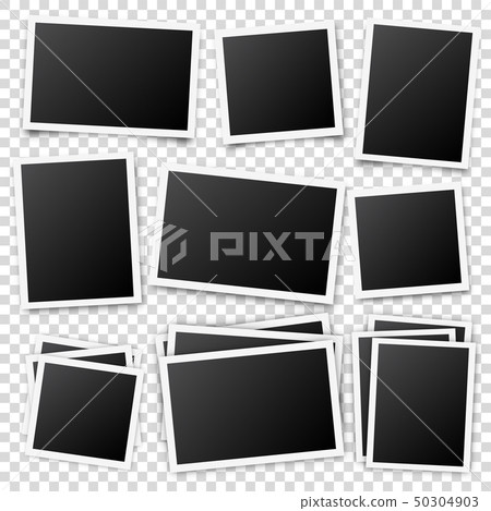 Photo card frame,film set. Retro vintage photograph with shadow. Digital snapshot image. Photography Photo card frame,film set. Retro vintage photograph with shadow. Digital snapshot image. Photography 50304903