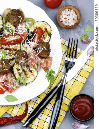 Farfalle and Zucchini Pasta 50306539