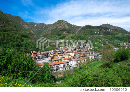 A part of San Pellegrino is immersed in the spring A part of San Pellegrino is immersed in the spring 50306950