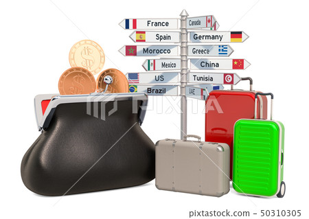 Money For Travel concept, 3D rendering Money For Travel concept, 3D rendering 50310305