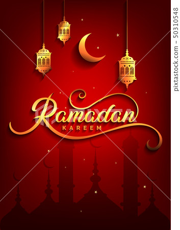 Ramadan Kareem greeting beautiful lettering for banner islamic background Ramadan Kareem greeting beautiful lettering for banner islamic background 50310548