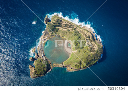 Aerial view of Islet of Vila Franca do Campo, Sao 50310804