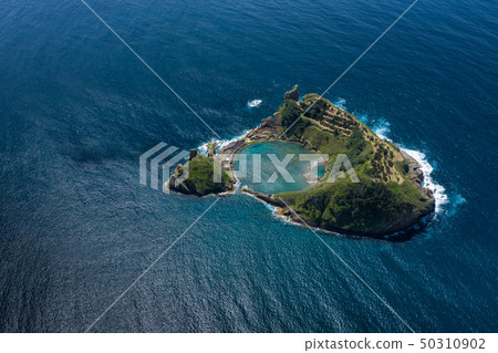 Aerial view of Islet of Vila Franca do Campo, Sao Aerial view of Islet of Vila Franca do Campo, Sao 50310902