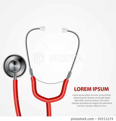 Medical tool stethoscope background. Vector Illustration 50311274