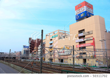 Tsudanuma和Sobu線軌道都市風景 50311702