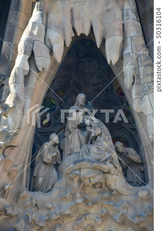 Barcelona, Sagrada Familia, facade of birth Barcelona, Sagrada Familia, facade of birth 50316104