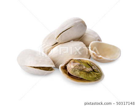 pistachioes isolated on white background pistachioes isolated on white background 50317148