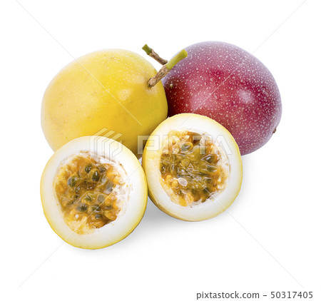 Passion fruit isolated on white background Passion fruit isolated on white background 50317405