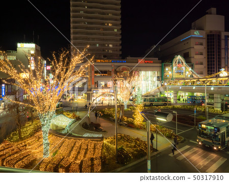 Tanashi station north exit illumination 50317910