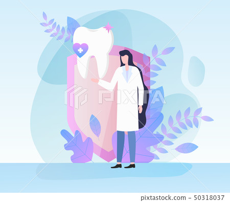 Woman Dentist White Tooth Dental Health Concept Woman Dentist White Tooth Dental Health Concept 50318037