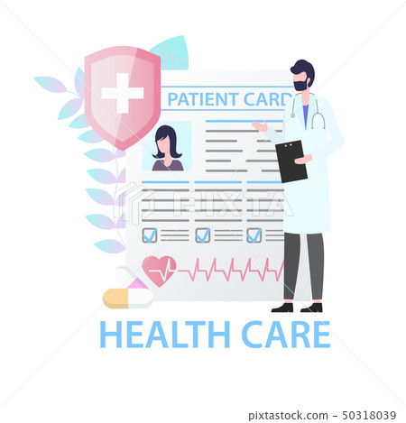 Health Care Female Patient Card Male Doctor 50318039