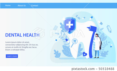 Dental Health Woman Dentist with Drill Tooth 50318488