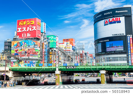 東京新宿大學衛隊和歌舞伎町風景 50318943