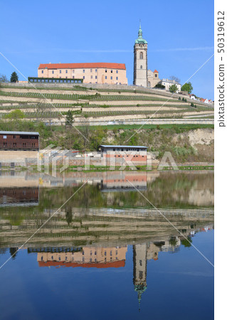 捷克老城堡和河Labe-Muniernik,捷克共和國 捷克老城堡和河Labe-Muniernik,捷克共和國 50319612