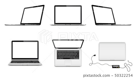 Set of vector laptops with blank screen Set of vector laptops with blank screen 50322254